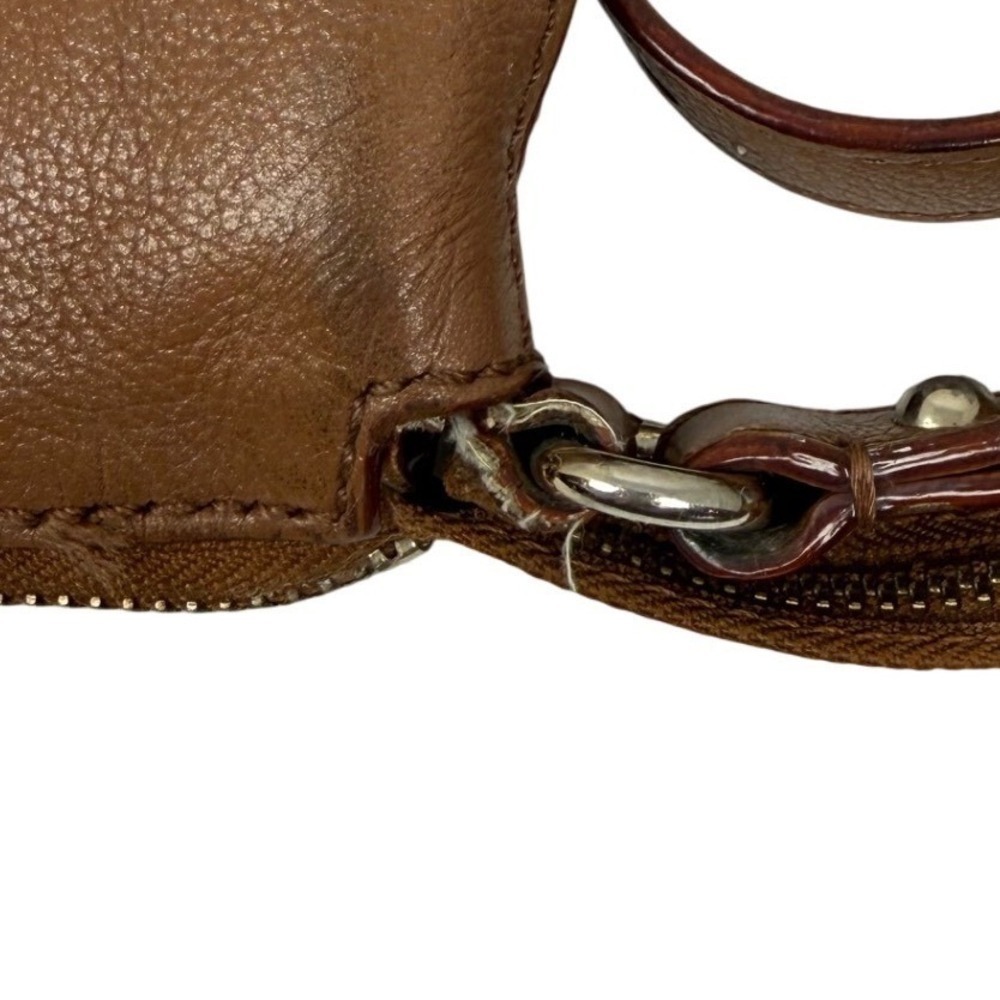 Kate Spade New York Brown Pebbled Leather Crossbody Bag Gold Hardware Zip Pocket - Picture 8 of 11